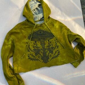 Screen printed Hoodie with Mushroom Design